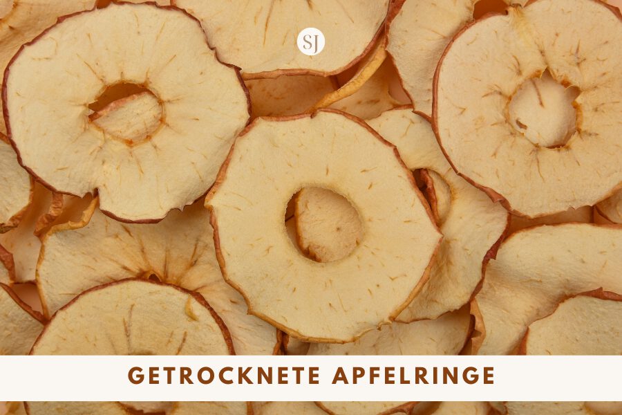 getrocknete apfelringe im backofen